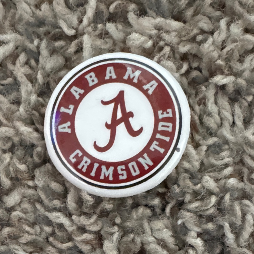 Alabama Crimson Tide Button - Red and White